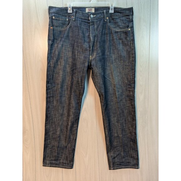 Levis 501 XX Mens Button Fly Dark Wash Straight Leg Jeans Size 40x32 - Picture 1 of 10